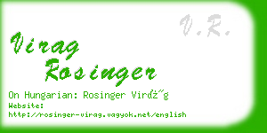 virag rosinger business card